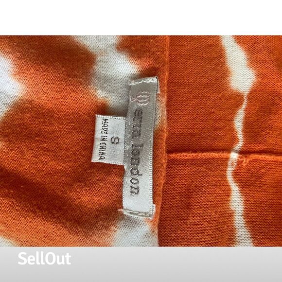 Erin London Women's Orange Button-Up Cardigan Size S Long Sleeve Casual - Picture 3 of 3